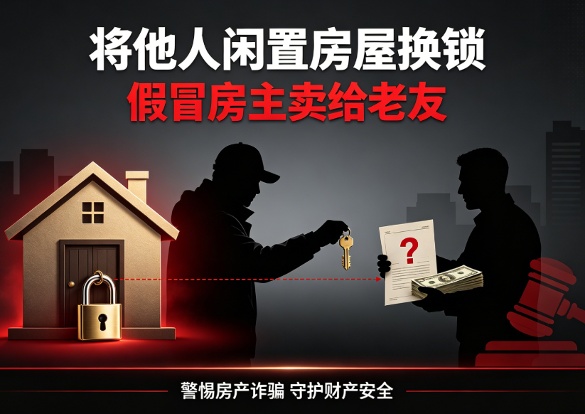 将他人闲置房屋换锁 假冒房主卖给老友